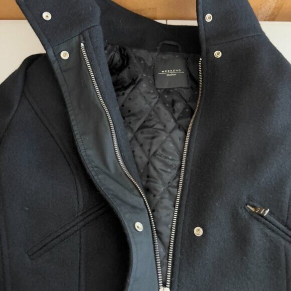 Weekend MaxMara Luxury Black Wool Jacket – Size US 8 - Picture 7 of 12